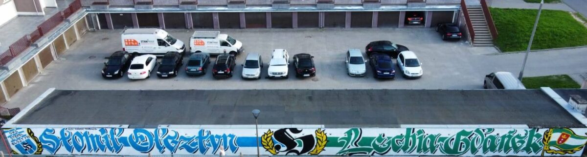 W Olsztynie powstało nowe graffiti Stomil Olsztyn Lechia Gdańsk