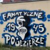 Na osiedlu Pojezierze pojawiło się nowe graffiti wykonane przez fanatyków Stomilu Olsztyn
