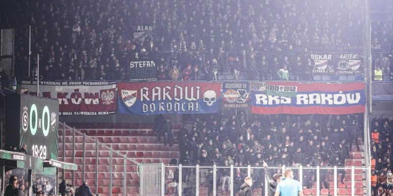 Stomilowcy na meczu Sparta Praga - Raków Częstochowa